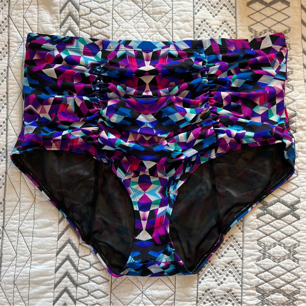 Torrid High Rise Ruched Swim Bottoms!